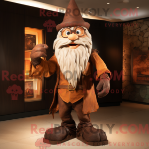 Brown Wizard mascot costume...
