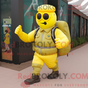 Yellow Soldier mascot...