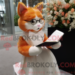 Orange Cat mascot costume...