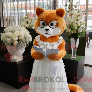 Orange Cat mascot costume...