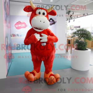 Red Cow-mascottekostuum...