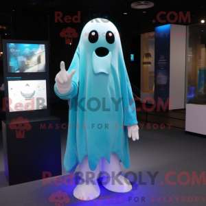 Cyan Ghost Maskottchen...