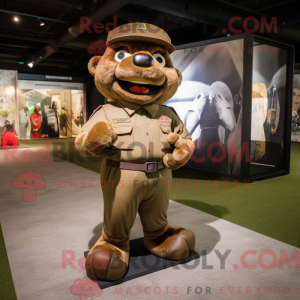 Brun Commando maskot...
