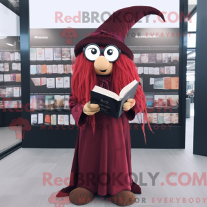 Maroon Witch mascot costume...