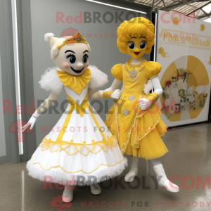 Yellow Irish Dancer mascot...