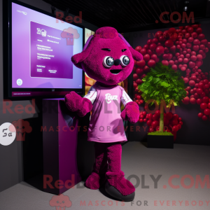 Magenta Grape maskot drakt...