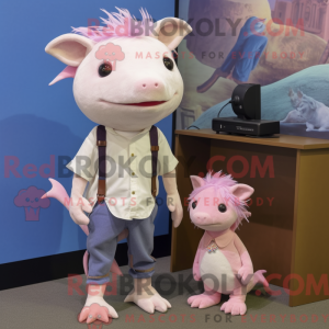 Axolotls mascottekostuum...