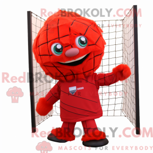 Red Volleyball Net mascot...