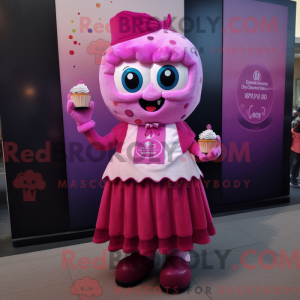 Magenta Cupcake mascot...