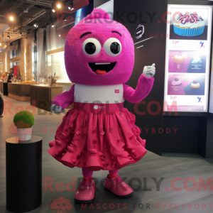 Magenta Cupcake mascot...