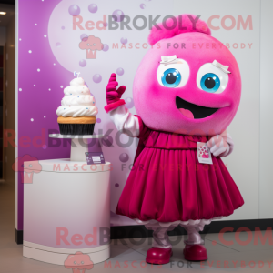 Magenta Cupcake mascot...