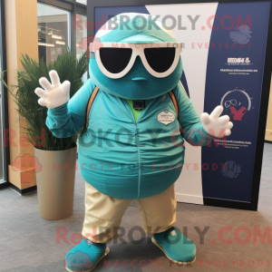 Blågrøn trilobite maskot...