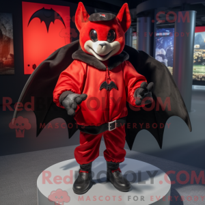 Red Bat-maskot-draktfigur...