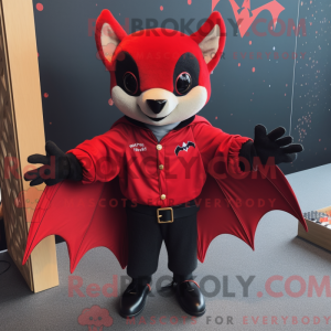 Red Bat maskot kostume...