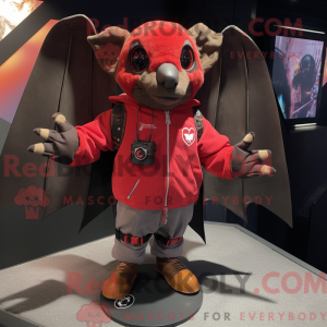 Rote Fledermaus Maskottchen...
