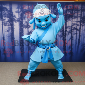 Sky Blue Samurai mascot...