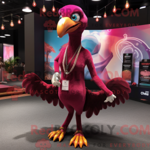Maroon Flamingo maskot...