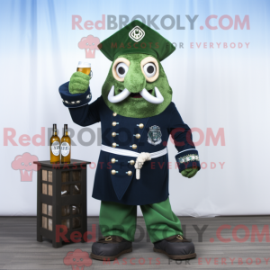 Navy Green Beer mascot...