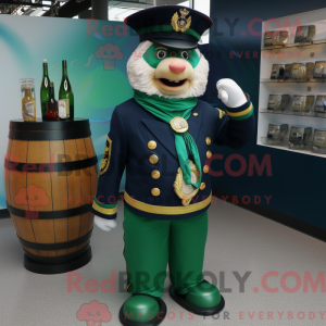Navy grønn øl maskot...