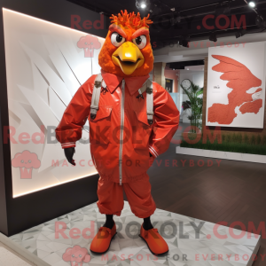 Red Fried Chicken mascot...