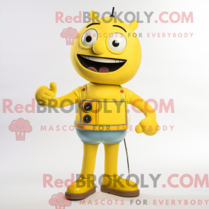 Yellow Television mascot...