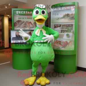 Lime Green Geese mascot...