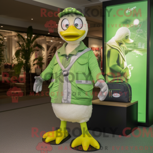 Lime Green Geese mascot...