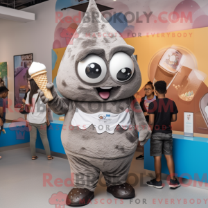 Grey Ice Cream Cone...