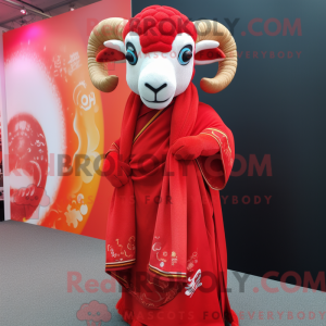 Red Ram-mascottekostuum...