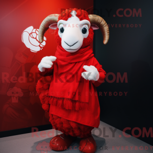 Red Ram-maskotdraktfigur...
