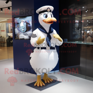 Postava maskota Navy Goose...