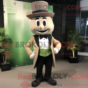 Tan spinat maskot kostume...