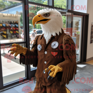 Brown Bald Eagle mascot...