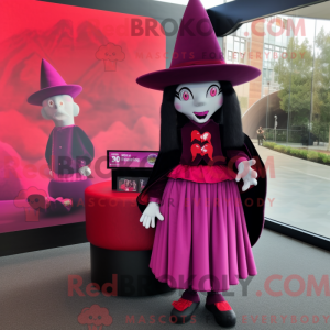 Magenta Vampir Maskottchen...