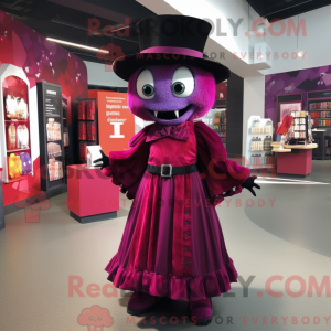 Magenta vampyr maskot...