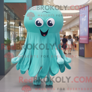 Turquoise Jellyfish mascot...