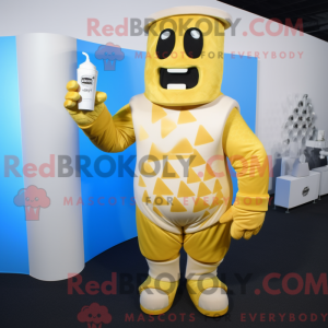 Gold Bottle Of Milk mascot...