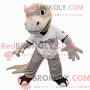 Silver Komodo Dragon mascot...