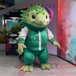 Green Glyptodon mascot...