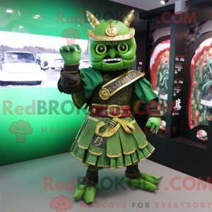 Green Samurai mascot...