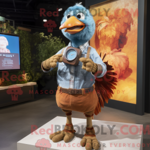Rust Turkey mascot costume...