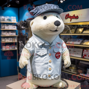 White Otter maskot kostume...