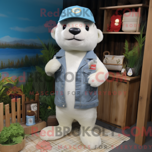 White Otter maskot kostyme...