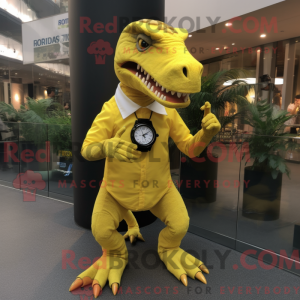 Citrongul Allosaurus maskot...