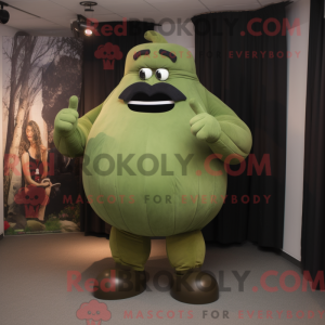 Olive Strongman Maskottchen...
