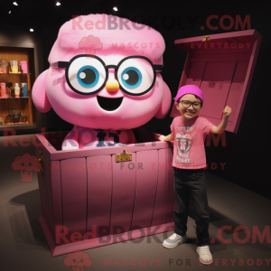 Pink Treasure Chest mascot...