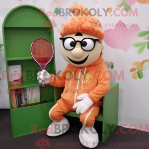 Peach tennisracket mascotte...