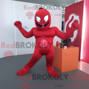 Rød superhelte maskot...