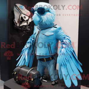 Sky Blue Harpy maskot...