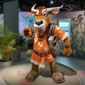 Rust Zebu-mascottekostuum...